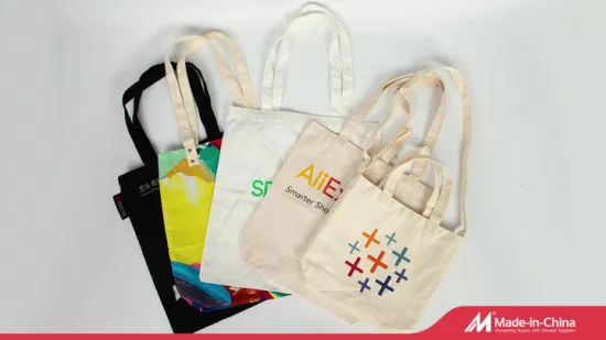 Bolsa de compras de algodón ligera pequeña promocional, bolsa de lona con logotipo personalizado para comestibles, bolsa de regalo reutilizable, bolsa de mujer